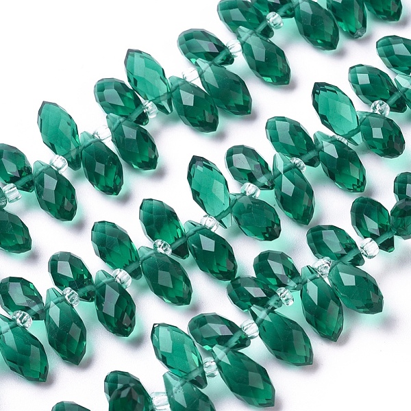 PandaHall Crystal Glass Beads Strands, Top Drilled Beads, Faceted, Teardrop, Teal, 13x6mm, Hole: 1mm, about 100pcs/strand, 16.5 inch Glass..., Cyan
PandaHall Crystal Glass Beads Strands, Top Drilled Beads, Faceted, Teardrop, Teal, 13x6mm, Hole: 1mm, about 100pcs/strand, 16.5 inch Glass..., Cyan