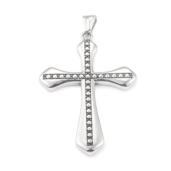 PandaHall 304 Stainless Steel Big Pendants, Cross Charm, Antique Silver, 63x44x4mm, Hole: 4x7mm 304 Stainless Steel Cross
PandaHall 304 Stainless Steel Big Pendants, Cross Charm, Antique Silver, 63x44x4mm, Hole: 4x7mm 304 Stainless Steel Cross