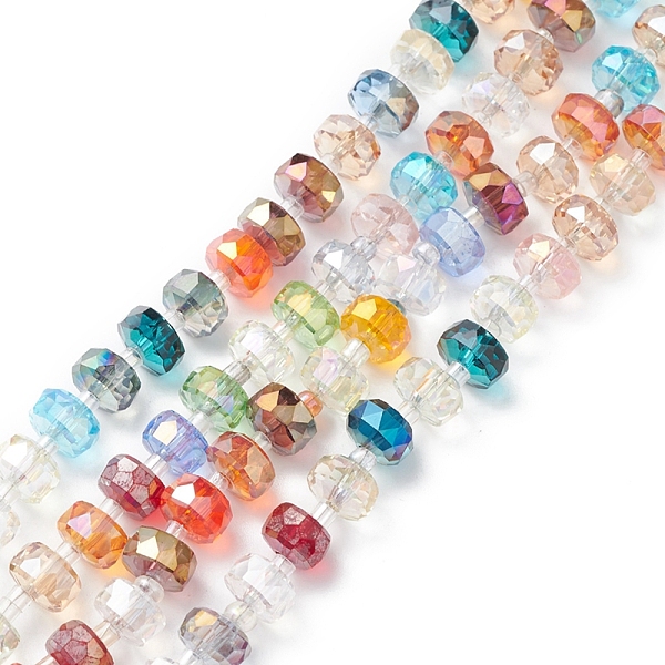 PandaHall Electroplate Transparent Glass Beads Strands, AB Color Plated, Faceted, Rondelle, Mixed Color, 8x5mm, about 76~80pcs/strand..., Multicolor
PandaHall Electroplate Transparent Glass Beads Strands, AB Color Plated, Faceted, Rondelle, Mixed Color, 8x5mm, about 76~80pcs/strand..., Multicolor