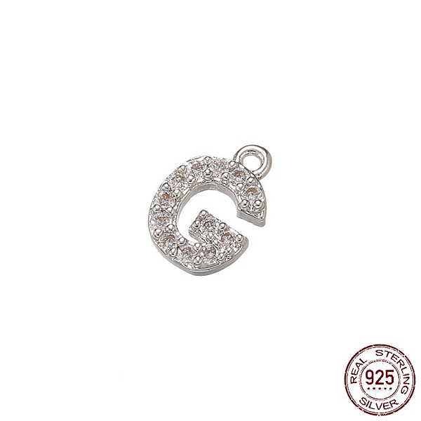 PandaHall Real Platinum Plated Rhodium Plated 925 Sterling Silver Micro Pave Clear Cubic Zirconia Charms, Initial Letter, Letter G, 9x6x1mm...
PandaHall Real Platinum Plated Rhodium Plated 925 Sterling Silver Micro Pave Clear Cubic Zirconia Charms, Initial Letter, Letter G, 9x6x1mm...