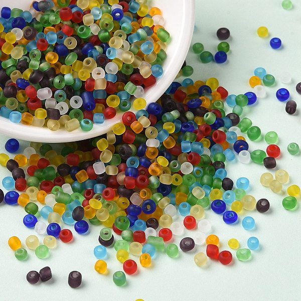 PandaHall Frosted Colours Glass Seed Beads, Round Hole, Round, Colorful, 2.5~3x2~2.5mm, Hole: 1mm, about 17307Pcs/pound Glass Multicolor
PandaHall Frosted Colours Glass Seed Beads, Round Hole, Round, Colorful, 2.5~3x2~2.5mm, Hole: 1mm, about 17307Pcs/pound Glass Multicolor