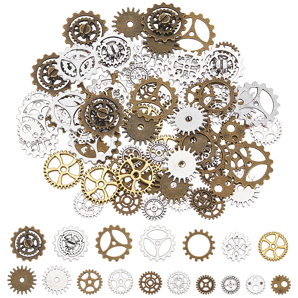 PandaHall SUNNYCLUE 102Pcs 17 Style Tibetan Style Alloy Steampunk Charms Sets, Gear Charm, Mixed Color, 11.5~22x1mm, Hole: 1~3.5mm...
PandaHall SUNNYCLUE 102Pcs 17 Style Tibetan Style Alloy Steampunk Charms Sets, Gear Charm, Mixed Color, 11.5~22x1mm, Hole: 1~3.5mm...