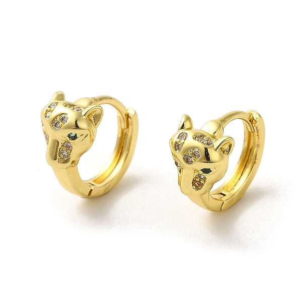 PandaHall Leopard Head Brass Hoop Earrings, with Cubic Zirconia, Real 18K Gold Plated, 12x15x8mm Cubic Zirconia Leopard Multicolor
PandaHall Leopard Head Brass Hoop Earrings, with Cubic Zirconia, Real 18K Gold Plated, 12x15x8mm Cubic Zirconia Leopard Multicolor