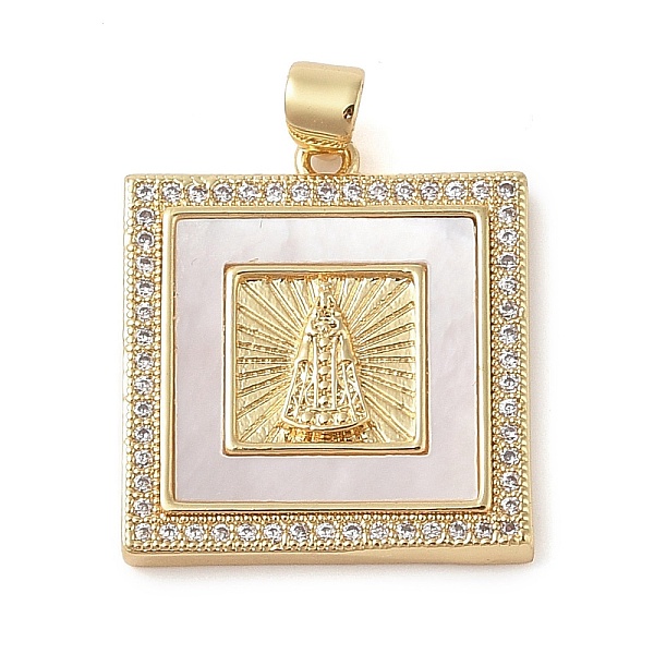 PandaHall Brass Micro Pave Cubic Zirconia Pendants, with Shell Charms, Virgin Mary, Real 18K Gold Plated, Square, 24.5x21.5x3.5mm, Hole..., Clear
PandaHall Brass Micro Pave Cubic Zirconia Pendants, with Shell Charms, Virgin Mary, Real 18K Gold Plated, Square, 24.5x21.5x3.5mm, Hole..., Clear