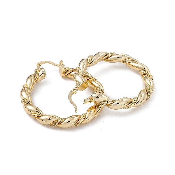 PandaHall Rack Plating Brass Hoop Earrings for Women, Lead Free & Cadmium Free, Twist Ring, Real 18K Gold Plated, 44x39x6mm, Pin...
PandaHall Rack Plating Brass Hoop Earrings for Women, Lead Free & Cadmium Free, Twist Ring, Real 18K Gold Plated, 44x39x6mm, Pin...