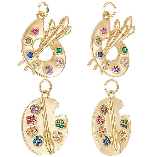 PandaHall Beebeecraft 8Pcs 2 Style Brass Micro Colorful Cubic Zirconia Pendants, Long-Lasting Plated, Paint Palette Charm, Real 18K Gold..., Multicolor
PandaHall Beebeecraft 8Pcs 2 Style Brass Micro Colorful Cubic Zirconia Pendants, Long-Lasting Plated, Paint Palette Charm, Real 18K Gold..., Multicolor