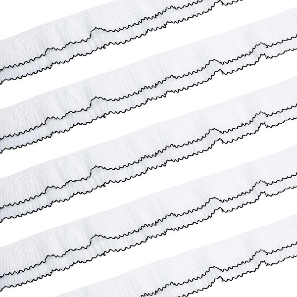 PandaHall 6 Yards 2-Layer Polyester Pleated Ribbon, Clothes Accessories, White, 2-5/8 inch(66mm) Polyester White
PandaHall 6 Yards 2-Layer Polyester Pleated Ribbon, Clothes Accessories, White, 2-5/8 inch(66mm) Polyester White