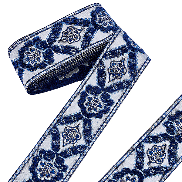 PandaHall Chenille Jacquard Weave Ribbons, Floral Pattern, Dark Blue, about 3-3/8~3-1/2 inch(85~88mm), about 5.47 Yards(5m)/Set Fibre...
PandaHall Chenille Jacquard Weave Ribbons, Floral Pattern, Dark Blue, about 3-3/8~3-1/2 inch(85~88mm), about 5.47 Yards(5m)/Set Fibre...