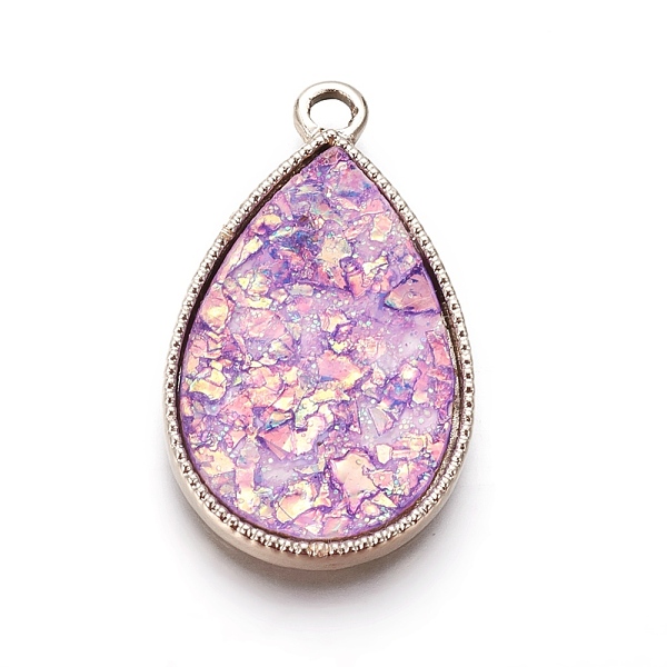 PandaHall Plastic Pendants, with Alloy Findings, teardrop, Light Gold, Purple, 28.5x17x2.5mm, Hole: 2.5mm Plastic Teardrop Purple
PandaHall Plastic Pendants, with Alloy Findings, teardrop, Light Gold, Purple, 28.5x17x2.5mm, Hole: 2.5mm Plastic Teardrop Purple