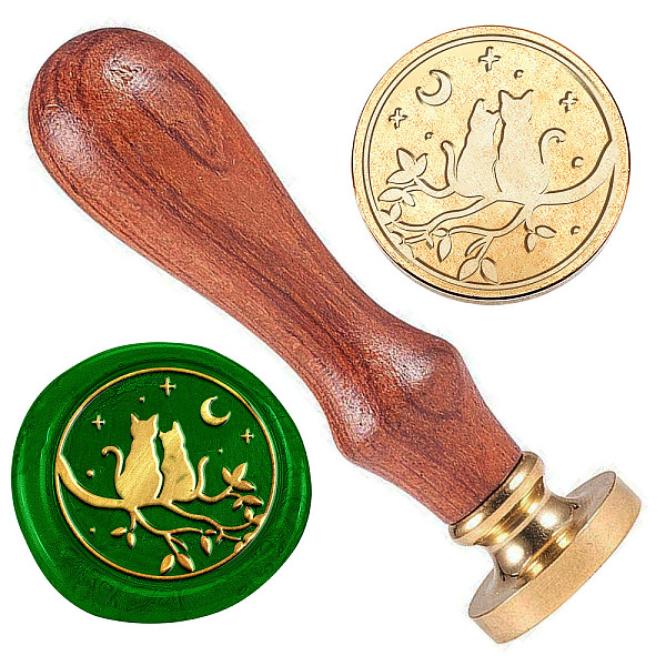 PandaHall Wax Seal Stamp Set, Golden Tone Brass Sealing Wax Stamp Head, with Wood Handle, for Envelopes Invitations, Cat Shape, 83x22mm..., Brown
PandaHall Wax Seal Stamp Set, Golden Tone Brass Sealing Wax Stamp Head, with Wood Handle, for Envelopes Invitations, Cat Shape, 83x22mm..., Brown