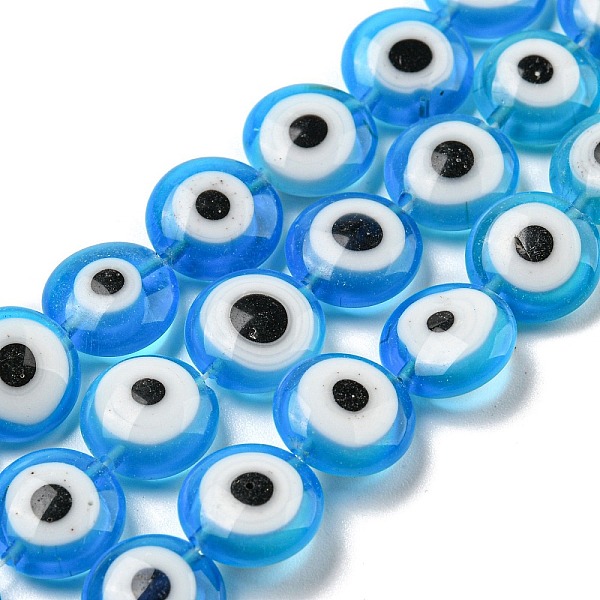 PandaHall Handmade Evil Eyes Lampwork Beads Strands, Flat Round, Dodger Blue, 10x4mm, Hole: 0.6mm, about 40pcs/strand, 15.55''(39.5cm)...
PandaHall Handmade Evil Eyes Lampwork Beads Strands, Flat Round, Dodger Blue, 10x4mm, Hole: 0.6mm, about 40pcs/strand, 15.55''(39.5cm)...