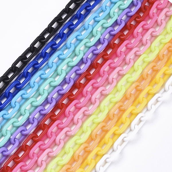 PandaHall Opaque Acrylic Cable Chains, Oval, Mixed Color, 13x8x2mm, 19.68 inch(50cm)/strand Acrylic Multicolor
PandaHall Opaque Acrylic Cable Chains, Oval, Mixed Color, 13x8x2mm, 19.68 inch(50cm)/strand Acrylic Multicolor
