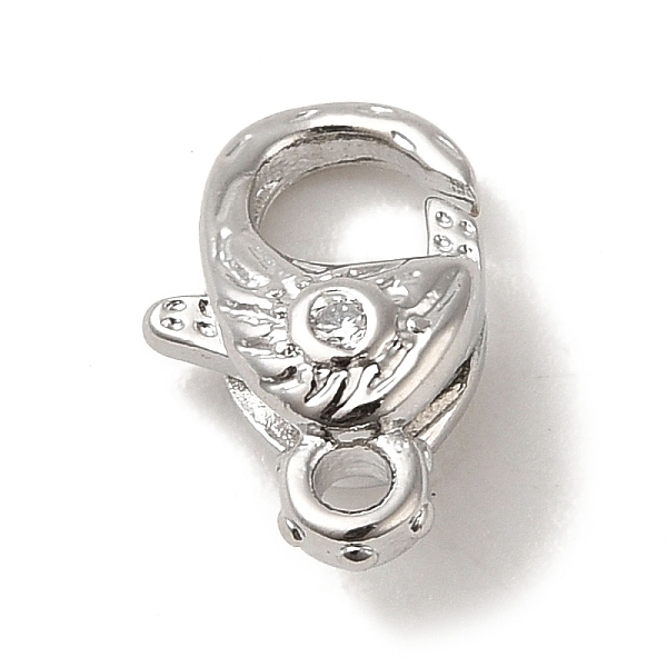 PandaHall Brass Micro Pave Clear Cubic Zirconia Lobster Claw Clasps, Platinum, 12x7.5x4.5mm, Hole: 1.6mm Brass+Cubic Zirconia
PandaHall Brass Micro Pave Clear Cubic Zirconia Lobster Claw Clasps, Platinum, 12x7.5x4.5mm, Hole: 1.6mm Brass+Cubic Zirconia