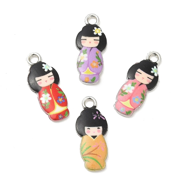 PandaHall Alloy Enamel Pendants, Cadmium Free & Nickel Free & Lead Free, Platinum, Japanese Doll Charm, Mixed Color, 21x8.5x2mm, Hole: 2mm..., Multicolor
PandaHall Alloy Enamel Pendants, Cadmium Free & Nickel Free & Lead Free, Platinum, Japanese Doll Charm, Mixed Color, 21x8.5x2mm, Hole: 2mm..., Multicolor
