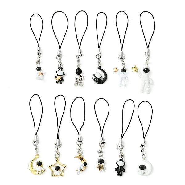 PandaHall SUPERFINDINGS 12Pcs 12 Styles Spaceman Cell Phone Charms Astronaut Star Moon Phone Straps with Lobster Clasp Lanyard Alloy Cute..., Multicolor
PandaHall SUPERFINDINGS 12Pcs 12 Styles Spaceman Cell Phone Charms Astronaut Star Moon Phone Straps with Lobster Clasp Lanyard Alloy Cute..., Multicolor