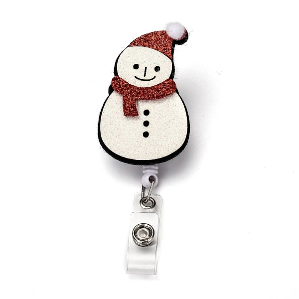 PandaHall Christmas Snowman Glitter Powder Felt & ABS Plastic Badge Reel, Retractable Badge Holder, with Iron Alligator Clip, Platinum...
PandaHall Christmas Snowman Glitter Powder Felt & ABS Plastic Badge Reel, Retractable Badge Holder, with Iron Alligator Clip, Platinum...