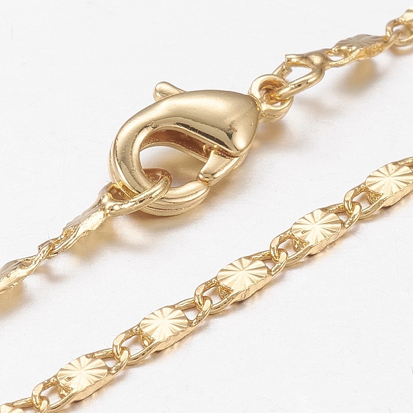 PandaHall Brass Chain Necklaces, with Lobster Claw Clasps, Real 18K Gold Plated, 17.7 inch(45cm), 2mm Brass
PandaHall Brass Chain Necklaces, with Lobster Claw Clasps, Real 18K Gold Plated, 17.7 inch(45cm), 2mm Brass