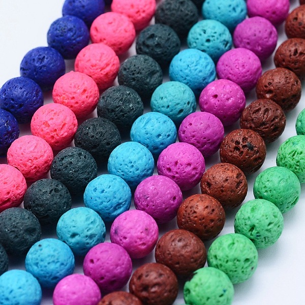 PandaHall Natural Lava Rock Beads Strands, Dyed, Round, Mixed Color, 10mm, Hole: 1mm, about 38pcs/strand, 15.3 inch(39cm) Lava Rock Round..., Multicolor
PandaHall Natural Lava Rock Beads Strands, Dyed, Round, Mixed Color, 10mm, Hole: 1mm, about 38pcs/strand, 15.3 inch(39cm) Lava Rock Round..., Multicolor