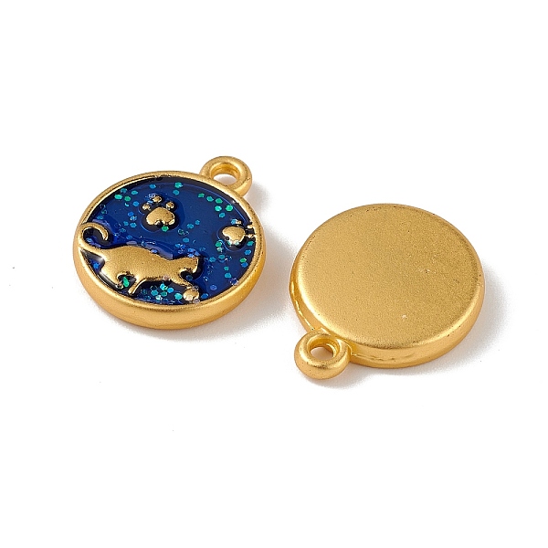 PandaHall Alloy Enamel Pendants, Flat Round with Cat Charm, Light Gold, Marine Blue, 15.5x13x3mm, Hole: 1mm Alloy+Enamel Flat Round
PandaHall Alloy Enamel Pendants, Flat Round with Cat Charm, Light Gold, Marine Blue, 15.5x13x3mm, Hole: 1mm Alloy+Enamel Flat Round