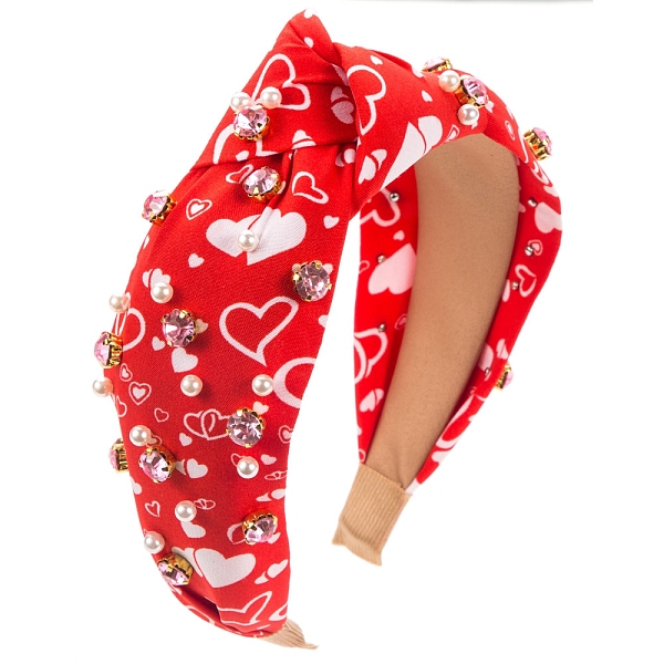 PandaHall Valentine's Day Pearl Rhinestone Hair Bands, Wide Twist Knot Cloth Hair Accessories for Women Girls, Red, 150x130x40mm Cloth Red
PandaHall Valentine's Day Pearl Rhinestone Hair Bands, Wide Twist Knot Cloth Hair Accessories for Women Girls, Red, 150x130x40mm Cloth Red