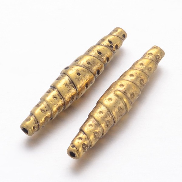 PandaHall Tibetan Style Alloy Beads, Lead Free and Cadmium Free, Tube, Antique Golden, 25x5mm, Hole: 1mm Alloy Bicone
PandaHall Tibetan Style Alloy Beads, Lead Free and Cadmium Free, Tube, Antique Golden, 25x5mm, Hole: 1mm Alloy Bicone