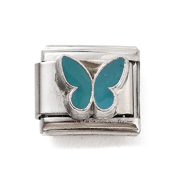 PandaHall Butterfly 304 Stainless Steel Enamel Connector Charms, DIY Handmade Module Bracelet Accessories, Stainless Steel Color, Teal..., Cyan
PandaHall Butterfly 304 Stainless Steel Enamel Connector Charms, DIY Handmade Module Bracelet Accessories, Stainless Steel Color, Teal..., Cyan
