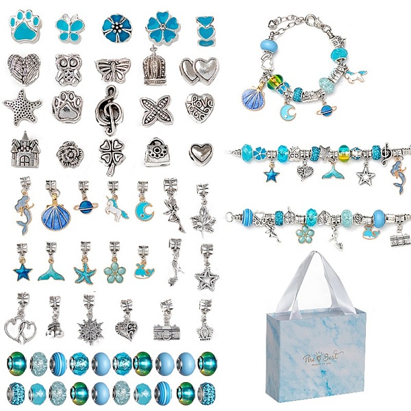 PandaHall DIY Alloy European Bracelets Making Kits, including Alloy and Resin European Beads, Alloy Enamel Dangle European Charms, Paper Box...
PandaHall DIY Alloy European Bracelets Making Kits, including Alloy and Resin European Beads, Alloy Enamel Dangle European Charms, Paper Box...