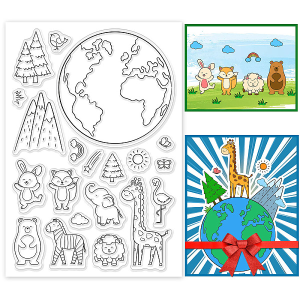 PandaHall Decorative Clear Stamps Earth Animal Plastic Stamps Earth Day Silicone Stamp Film Frame Transparent Seal Stamps for Gift Photo...
PandaHall Decorative Clear Stamps Earth Animal Plastic Stamps Earth Day Silicone Stamp Film Frame Transparent Seal Stamps for Gift Photo...
