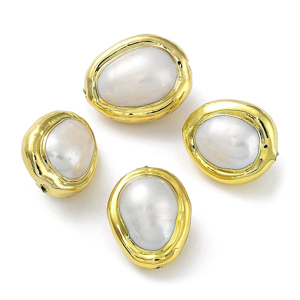 PandaHall Rack Plating Brass Beads with Baroque Natural Keshi Pearl, Long-Lasting Plated, Oval, Golden, 16~19x14~15x10~10.5mm, Hole: 0.8mm...
PandaHall Rack Plating Brass Beads with Baroque Natural Keshi Pearl, Long-Lasting Plated, Oval, Golden, 16~19x14~15x10~10.5mm, Hole: 0.8mm...