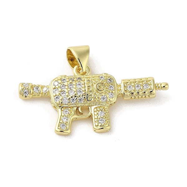 PandaHall Rack Plating Brass Micro Pave Cubic Zirconia Pendants, Gun, Long-Lasting Plated, Cadmium Free & Lead Free, Real 18K Gold Plated..., Clear
PandaHall Rack Plating Brass Micro Pave Cubic Zirconia Pendants, Gun, Long-Lasting Plated, Cadmium Free & Lead Free, Real 18K Gold Plated..., Clear