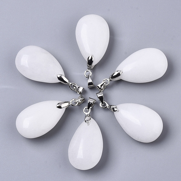 PandaHall Natural White Jade Pendants, with Stainless Steel Pinch Bails, Teardrop, Stainless Steel Color, 24x15x9~10mm, Hole: 5x4mm White...
PandaHall Natural White Jade Pendants, with Stainless Steel Pinch Bails, Teardrop, Stainless Steel Color, 24x15x9~10mm, Hole: 5x4mm White...