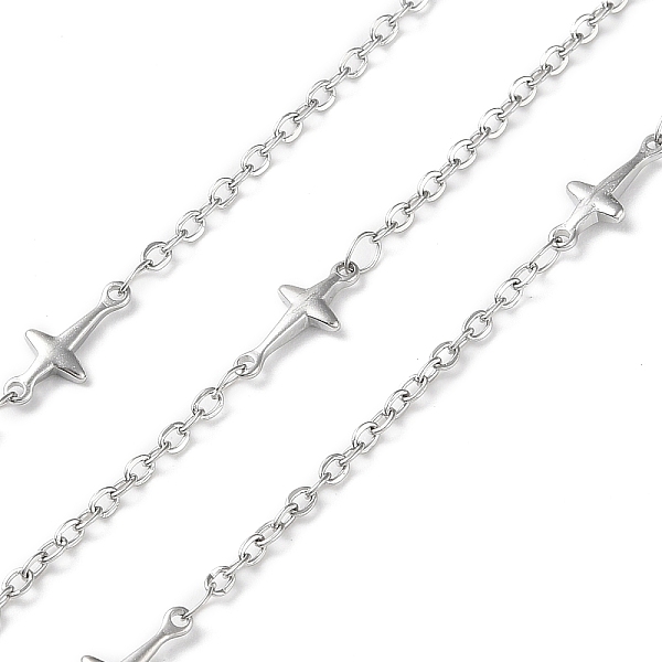 PandaHall 304 Stainless Steel Cross Link Chains, Soldered, with Spool, Stainless Steel Color, 13x6x2mm, 2.7x2x0.5mm, about 10m/Roll 304...
PandaHall 304 Stainless Steel Cross Link Chains, Soldered, with Spool, Stainless Steel Color, 13x6x2mm, 2.7x2x0.5mm, about 10m/Roll 304...