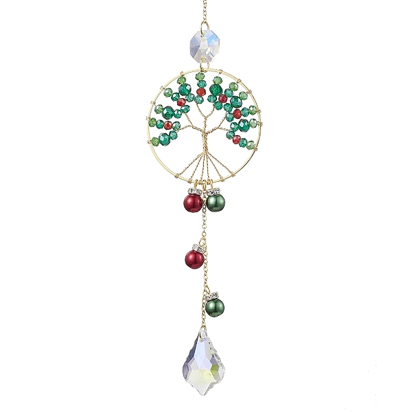 PandaHall Christmas Glass Beads Wire Wrapped Tree of Life Hanging Ornaments, Leaf Tassel Suncatchers for Garden Outdoor Decorations...
PandaHall Christmas Glass Beads Wire Wrapped Tree of Life Hanging Ornaments, Leaf Tassel Suncatchers for Garden Outdoor Decorations...