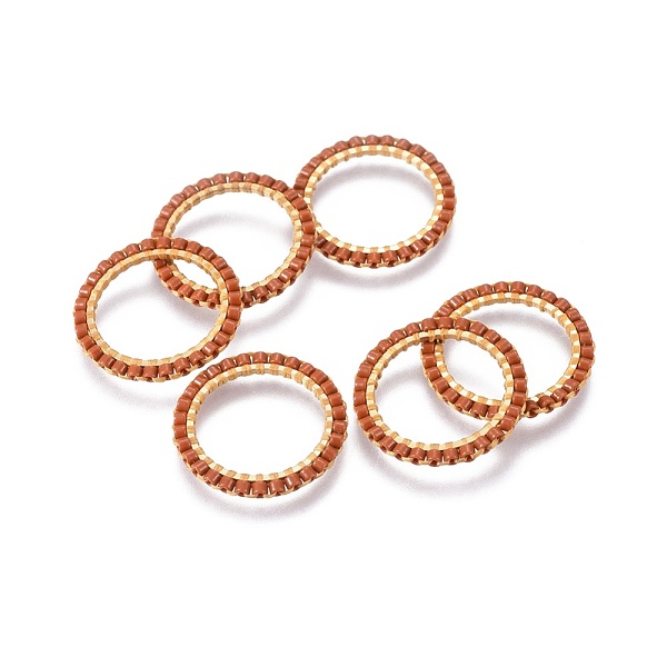PandaHall MIYUKI & TOHO Handmade Japanese Seed Beads, with Golden Plated 304 Stainless Steel Link Rings, Loom Pattern, Ring/Circle..., Brown
PandaHall MIYUKI & TOHO Handmade Japanese Seed Beads, with Golden Plated 304 Stainless Steel Link Rings, Loom Pattern, Ring/Circle..., Brown
