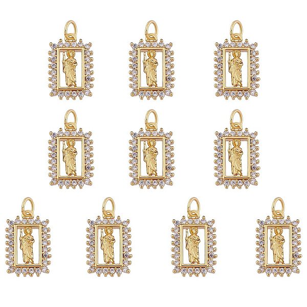 PandaHall Rack Plating Brass Micro Pave Clear Cubic Zirconia Pendants, with Jump Rings, Long-Lasting Plated, Cadmium Free & Lead Free...
PandaHall Rack Plating Brass Micro Pave Clear Cubic Zirconia Pendants, with Jump Rings, Long-Lasting Plated, Cadmium Free & Lead Free...