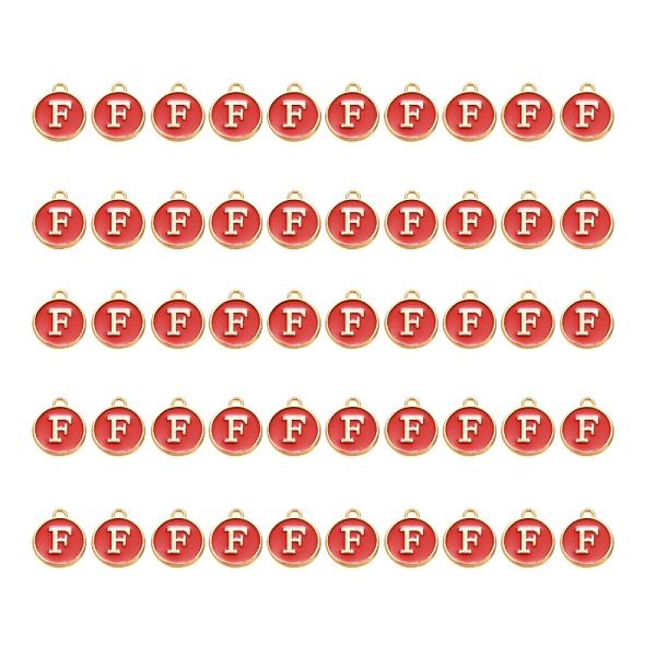 PandaHall Golden Plated Alloy Charms, with Enamel, Enamelled Sequins, Flat Round, Red, Letter.F, 14x12x2mm, Hole: 1.5mm, 50pcs/Box...
PandaHall Golden Plated Alloy Charms, with Enamel, Enamelled Sequins, Flat Round, Red, Letter.F, 14x12x2mm, Hole: 1.5mm, 50pcs/Box...