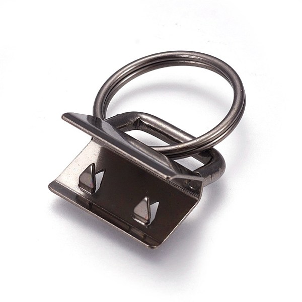 PandaHall Electroplate Iron Split Key Rings, Keychain Clasp Findings, with Ribbon Ends, Gunmetal, End: 20~21x20~21x13~14mm, Ring: 24x2.5mm...
PandaHall Electroplate Iron Split Key Rings, Keychain Clasp Findings, with Ribbon Ends, Gunmetal, End: 20~21x20~21x13~14mm, Ring: 24x2.5mm...