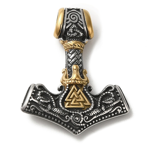 PandaHall Viking 304 Stainless Steel Pendants, Anchor with Valknut Charm, Antique Silver & Golden, 42x34.5x8mm, Hole: 7x5mm 304 Stainless...
PandaHall Viking 304 Stainless Steel Pendants, Anchor with Valknut Charm, Antique Silver & Golden, 42x34.5x8mm, Hole: 7x5mm 304 Stainless...