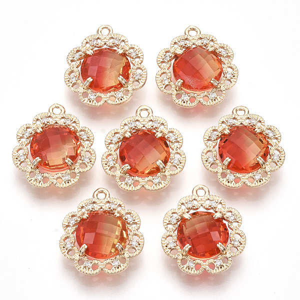 PandaHall Brass Pendants, with Faceted Glass and Clear Rhinestone, Flower, Golden, Orange Red, 18x16.5x6mm, Hole: 1.2mm Brass+Glass Flower...
PandaHall Brass Pendants, with Faceted Glass and Clear Rhinestone, Flower, Golden, Orange Red, 18x16.5x6mm, Hole: 1.2mm Brass+Glass Flower...