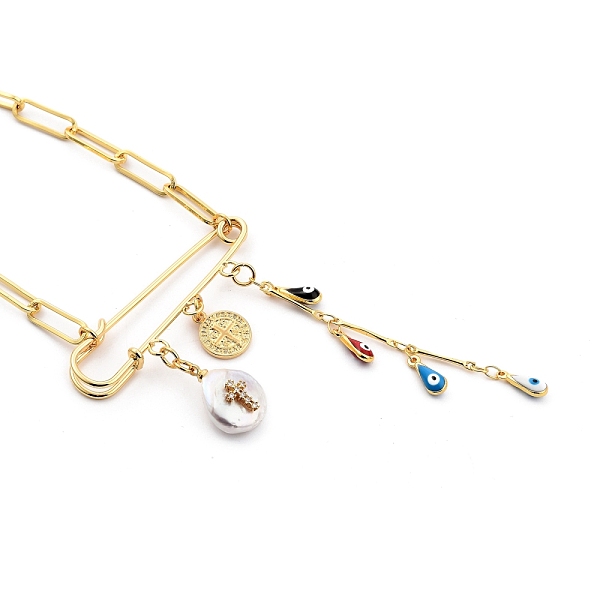PandaHall Evil Eye Brass Enamel Pendant Necklaces, with Cubic Zirconia, Natural Pearl, 304 Stainless Steel Toggle Clasps and Cardboard Boxes...
PandaHall Evil Eye Brass Enamel Pendant Necklaces, with Cubic Zirconia, Natural Pearl, 304 Stainless Steel Toggle Clasps and Cardboard Boxes...