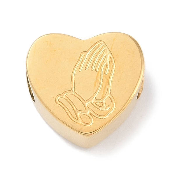 PandaHall 304 Stainless Steel European Beads, Large Hole Beads, Heart with Praying Hands, Golden, 10.5x12x1mm, Hole: 4.5mm 304 Stainless...
PandaHall 304 Stainless Steel European Beads, Large Hole Beads, Heart with Praying Hands, Golden, 10.5x12x1mm, Hole: 4.5mm 304 Stainless...