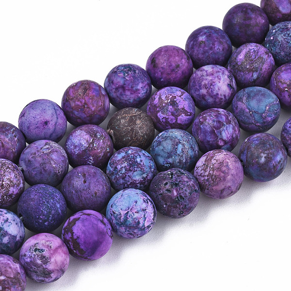 PandaHall Natural American Turquoise Beads Strands, Dyed & Heated, Frosted, Round, Indigo, 8mm, Hole: 1mm, about 45~46pcs/strand, 14.96 inch..., Purple
PandaHall Natural American Turquoise Beads Strands, Dyed & Heated, Frosted, Round, Indigo, 8mm, Hole: 1mm, about 45~46pcs/strand, 14.96 inch..., Purple