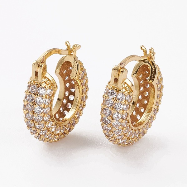 PandaHall Brass Micro Pave Clear Cubic Zirconia Hoop Earrings, Long-Lasting Plated, Crescent Moon, Golden, 20x18x5.5mm, Pin: 1mm Brass Moon...
PandaHall Brass Micro Pave Clear Cubic Zirconia Hoop Earrings, Long-Lasting Plated, Crescent Moon, Golden, 20x18x5.5mm, Pin: 1mm Brass Moon...