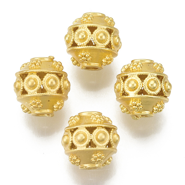 PandaHall Brass Beads, Round, Matte Style, Matte Gold Color, 11x11mm, Hole: 2.5mm Brass Round
PandaHall Brass Beads, Round, Matte Style, Matte Gold Color, 11x11mm, Hole: 2.5mm Brass Round