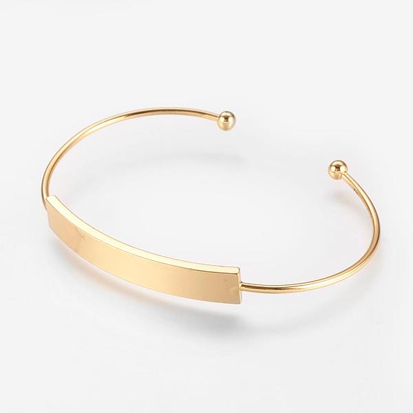 PandaHall Brass Cuff Bangle, Real 18K Gold Plated, 1-3/4 inchx2-1/2 inch(48x64mm) Brass
PandaHall Brass Cuff Bangle, Real 18K Gold Plated, 1-3/4 inchx2-1/2 inch(48x64mm) Brass