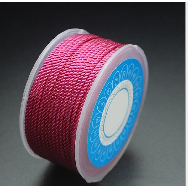 PandaHall Round Nylon Cords, Milan Cords/Twisted Cords, Hot Pink, 1.5mm, about 25.15 yards(23m)/roll Nylon Pink
PandaHall Round Nylon Cords, Milan Cords/Twisted Cords, Hot Pink, 1.5mm, about 25.15 yards(23m)/roll Nylon Pink