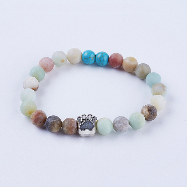PandaHall Natural Gemstone and Flower Amazonite Stretch Bracelets, with Alloy Findings, Dog Footprints, Antique Silver, 2 inch(50mm)...
PandaHall Natural Gemstone and Flower Amazonite Stretch Bracelets, with Alloy Findings, Dog Footprints, Antique Silver, 2 inch(50mm)...