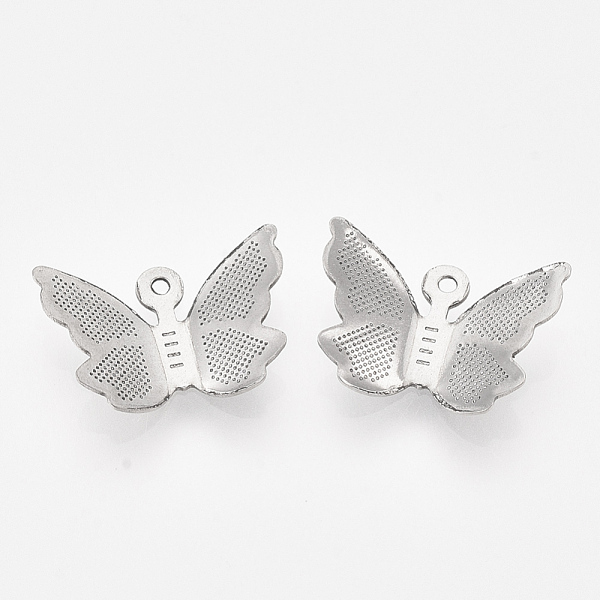 PandaHall 201 Stainless Steel Pendants, Butterfly, Stainless Steel Color, 11x15.5x3mm, Hole: 1mm 201 Stainless Steel Butterfly
PandaHall 201 Stainless Steel Pendants, Butterfly, Stainless Steel Color, 11x15.5x3mm, Hole: 1mm 201 Stainless Steel Butterfly