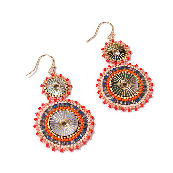 PandaHall Glass Seed Braided Dangle Earrings for Women, Bohemian Style, Coral, 78x33mm Glass Red
PandaHall Glass Seed Braided Dangle Earrings for Women, Bohemian Style, Coral, 78x33mm Glass Red