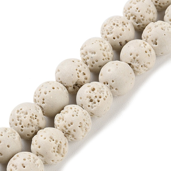 PandaHall Synthetic Lava Rock Dyed Beads Strands, Round, Floral White, 10mm, Hole: 1mm, about 41pcs/strand, 15.20''(38.6cm) Lava Rock Round
PandaHall Synthetic Lava Rock Dyed Beads Strands, Round, Floral White, 10mm, Hole: 1mm, about 41pcs/strand, 15.20''(38.6cm) Lava Rock Round
